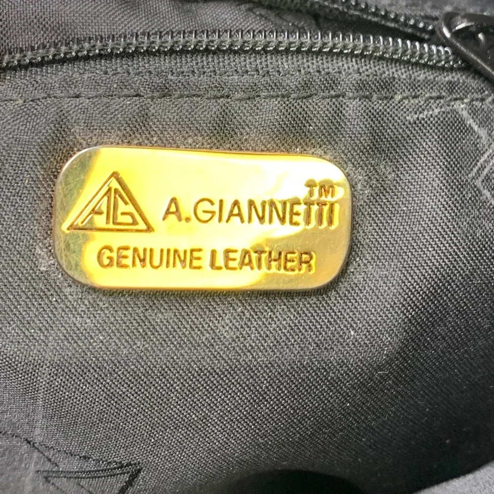 A. Giannetti Black small Leather Tote Shoulder Bag - Picture 9 of 13